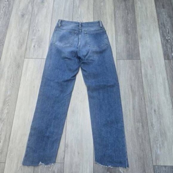 Frame Denim zig zag hem cropped jeans Le Nouveau Straight STYLE: GENESIS - Picture 2 of 10